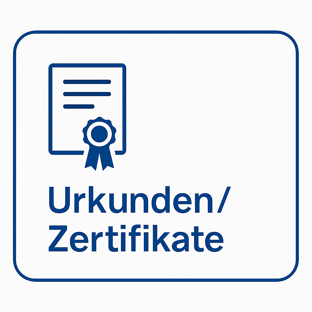Urkunden / Zertifikate